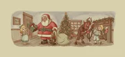 Santa Claus (2.v.l.), Minstrel Krampus (2.v.r.)