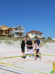 Wayde and Brett meet with Jennifer from NOAA.