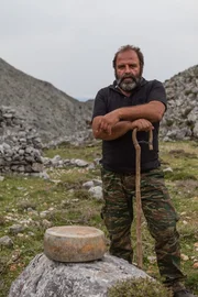 Die Schafe des Hirten Kostas Gyparis liefern solchen Gravierakäse.