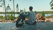 Matty looks out onto his beautiful lake.
