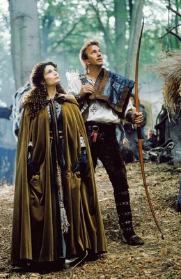 Mary Elizabeth Mastrantonio (Marian), Kevin Costner (Robin Hood).