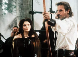 Der Rebell und die Prinzessin: Mary Elizabeth Mastrantonio als Marian Dubois, Kevin Costner als Robin Hood