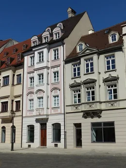Wohnhaus von Herzog Ludwig Wilhelm in Bayern und Geburtsort seiner unehelichen Tochter Marie Louise, der sp&auml;teren Gr&auml;fin Larisch- Moennich,  Maximiliansstra&szlig;e, Augsburg.