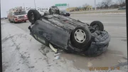 Car crash after robbing DICKS Sporting Goods Store Car crash after robbing DICKS Sporting Goods Store