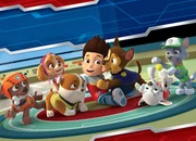 Pictured: (l-r)  Zuma, Skye, Rubbble, Ryder, Chase, Marshall and Rocky in PAW PATROL on NICKELODEON.