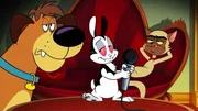 L-R: Harold (voiced by Brian Kimmet), Bunnicula (voiced by Chris Kattan), Chester (voiced by Sean Astin)