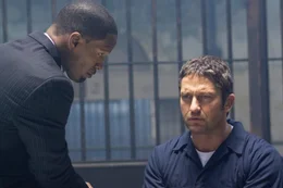 L-R: Nick Rice (Jamie Foxx),   Clyde Shelton (Gerard Butler)