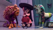 v.li.: Clawdeen Wolf, Draculaura, Frankie Stein