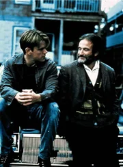 L - R: Will (Matt Damon), Sean (Robin Williams)