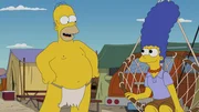 Auf dem Blazing-Guy-Festival gefällt es Homer (l.) und Marge (r.) überraschenderweise doch. Woran das wohl liegt ...