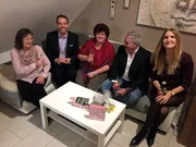 V.l.: Susanne, Marius, Renate, Volker und Gastgeberin Romina