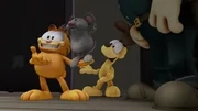 Garfield und Odie können die Hamsterratte Packy überführen und entlasten damit Jon. Garfield und Odie können die Hamsterratte Packy überführen und entlasten damit Jon.