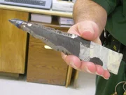 Inmate-made weapon. Inmate-made weapon.