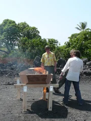 Boat set on fire with parabolic mirror Boat set on fire with parabolic mirror