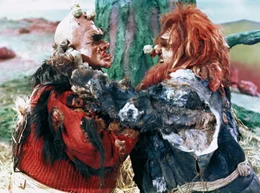 Das tapfere Schneiderlein.l.n.r.: Gerhard Frei (Riese), Wolf Kaiser (Riese)