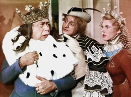 V.l.n.r.:  Fred Kronstr&ouml;m (K&ouml;nig Griesgram), Horst Drinda (Prinz Eitel), Gisela Kretzschmar (Prinzessin Liebreich)