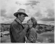 John Wayne and Geraldine Page