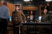 LAW & ORDER: ORGANIZED CRIME -- "Paranza Dei Bambini" Episode 503 -- Pictured: (l-r) Chris Meloni as Elliot Stabler, Nicky Torchia as Eli Stabler, Kiaya Scott as Becky, Dean Norris as Randall Stabler.