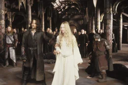 L-R: Aragorn (Viggo Mortensen) und Eowyn (Miranda Otto)