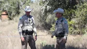 Wardens Kegan Gould and Jake Scott investigating property.