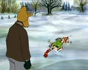 Findus macht einen Schneeengel!