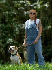 Tia & her dog Lucky.