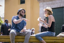 Fred Flarsky (Seth Rogen, l.); Charlotte Field (Charlize Theron, r.)
