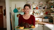 Portrait of Molly Yeh with her Orange Marmalade Glazed Ham, as seen on Girl Meets Farm, Season 6. Portrait of Molly Yeh with her Orange Marmalade Glazed Ham, as seen on Girl Meets Farm, Season 6.