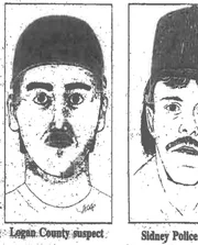 Die vermutlichen Verbrecher auf der Zeichnung