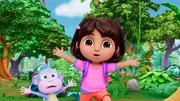 L-R: Asher Colton Spence as the voice of Boots and Diana Zerme&ntilde;o as the voice of Dora in DORA Streaming Paramount+. Photo Credit: Paramount+ 2024 Viacom International Inc. All Rights Reserved. Nickelodeon, Dora and all related titles, logos and characters are trademarks of Viacom International Inc.