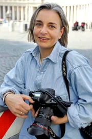 Die deutsche Fotografin Anja Niedringhaus 2005 in Rom.