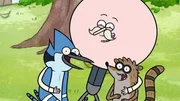 L-R: Mordecai, Pops and Rigby