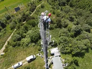 Antennen-Entstoerer auf Funkmast.