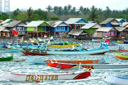 Fischerdorf auf Lombok.