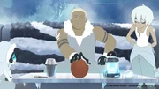 Pawel von den Cold Kings zeigt Manta (r.) seine unlauteren Methoden, um das n&auml;chste Rennen zu gewinnen.