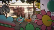 v.li.: Tina, Gumball, Banana Joe, Darwin, Juke, Teri, Clayton, Masami v.li.: Tina, Gumball, Banana Joe, Darwin, Juke, Teri, Clayton, Masami