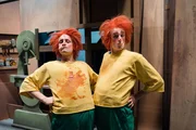 Schauspieler Christian und Checker Julian (re.) haben sich als Pumuckl verkleidet.