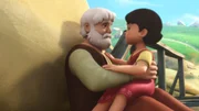 Großvater erzählt Heidi, was passiert ist. Großvater erzählt Heidi, was passiert ist.