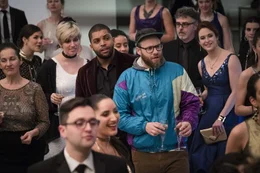 Lance (O'Shea Jackson Jr., l.); Fred Flarsky (Seth Rogen, r.)