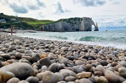 Die Alabasterk&uuml;ste bei &Eacute;tretat, ein Seebad in der Normandie.