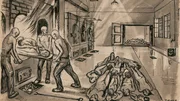 Zeichnung des Auschwitz-Überlebenden David Olere. Zeichnung des Auschwitz-Überlebenden David Olere.