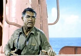 Kapit&auml;n Sherman (Cary Grant) ist mehr als &uuml;berrascht, als er sein U-Boot im sch&ouml;nsten Rosa leuchten sieht.