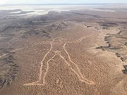 Marree Man wurde 1998 in die abgelegene Landschaft S&uuml;daustraliens eingemei&szlig;elt.