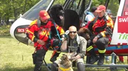 Crew of chopper and dog rescue.