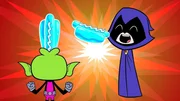 L-R: Beast Boy, Raven