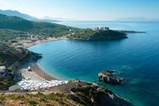 panorama of Jal Bay beach in southern Albania panorama of Jal Bay beach in southern Albania