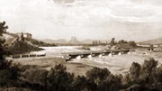 In entz&uuml;ckenden Animationen fahren in dieser Dokumentation von ERBE &Ouml;STERREICH die Z&uuml;ge durch die Landschaft, hier &uuml;ber die Br&uuml;cke bei Traun.