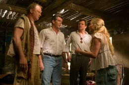 Wer ist der leibliche Vater von Sophie (Amanda Seyfried) - (v.l.) der erfolgreiche Architekt Sam Carmichel (Pierce Brosnan), Investmentb&auml;nker Harry Bright (Harry Bright) oder der Schriftsteller Bill Anderson (Stellan Skarsgard)?