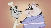 Frau Panda ist sehr besorgt, weil ihr Mann nur noch ein Schatten seiner selbst ist.
