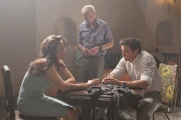 Sie lassen Ethan nicht h&auml;ngen: Jane (Paula Patten, l.), Benji (Simon Pegg, M.) und William (Jeremy Renner, r.) wollen dem Geheimagenten helfen, eine Katastrophe zu verhindern. Dabei setzen sie alle ihr Leben aufs Spiel ...